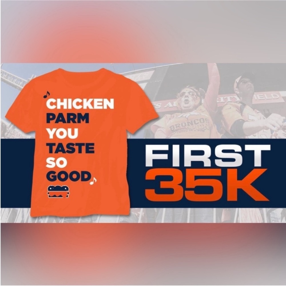 Denver Broncos chicken Parm T-shirt